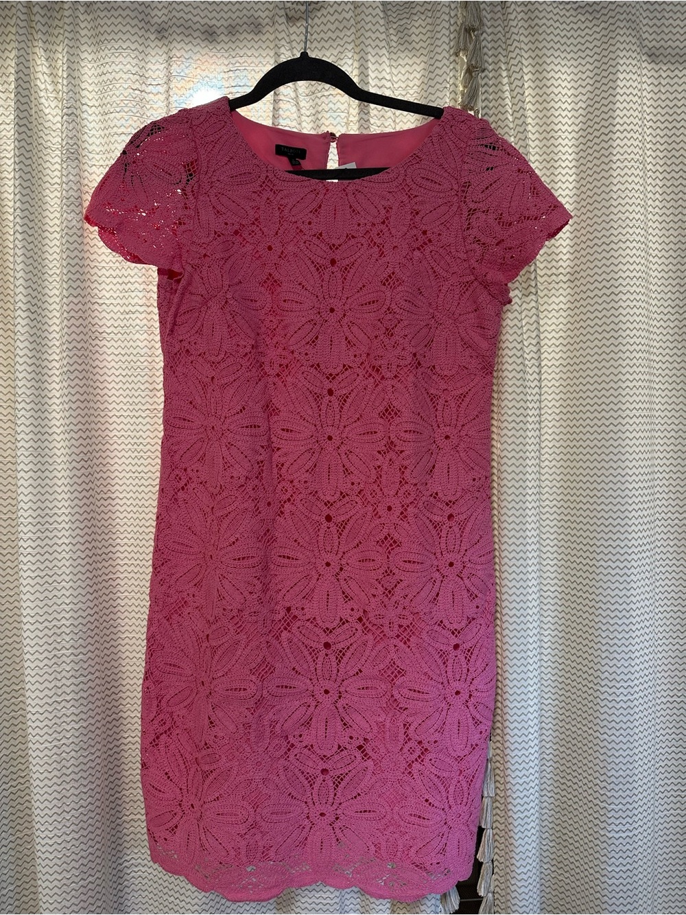 Talbots Pink Crochet Lace Shift Dress